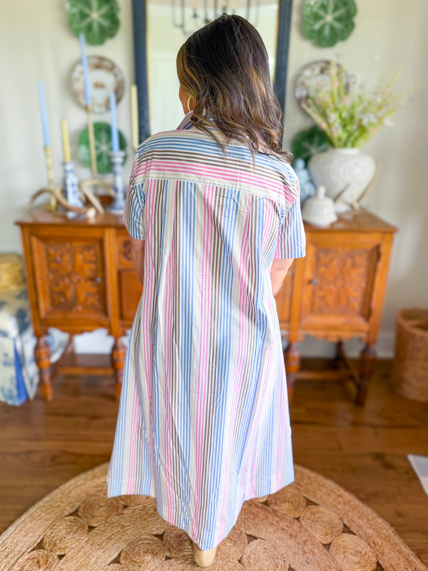 Caryn Lawn | The Millie Stripe Dress in Spritzy