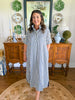 Navy Market Check Dress