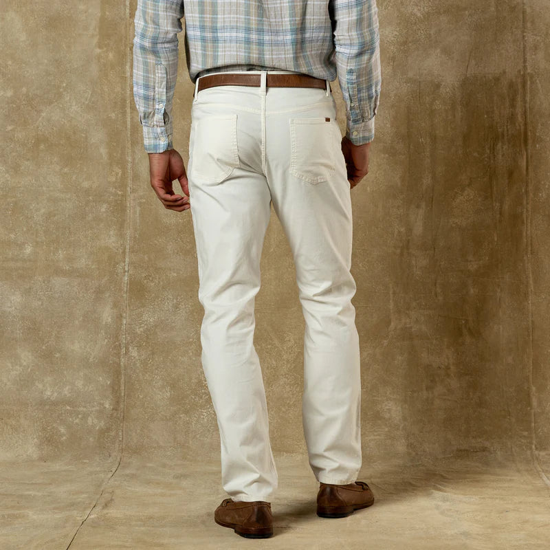 Duck Head | Classic Fit Pinpoint Canvas Five-Pocket Pant in Stone