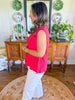 Timeless Grace Knit Top in Red
