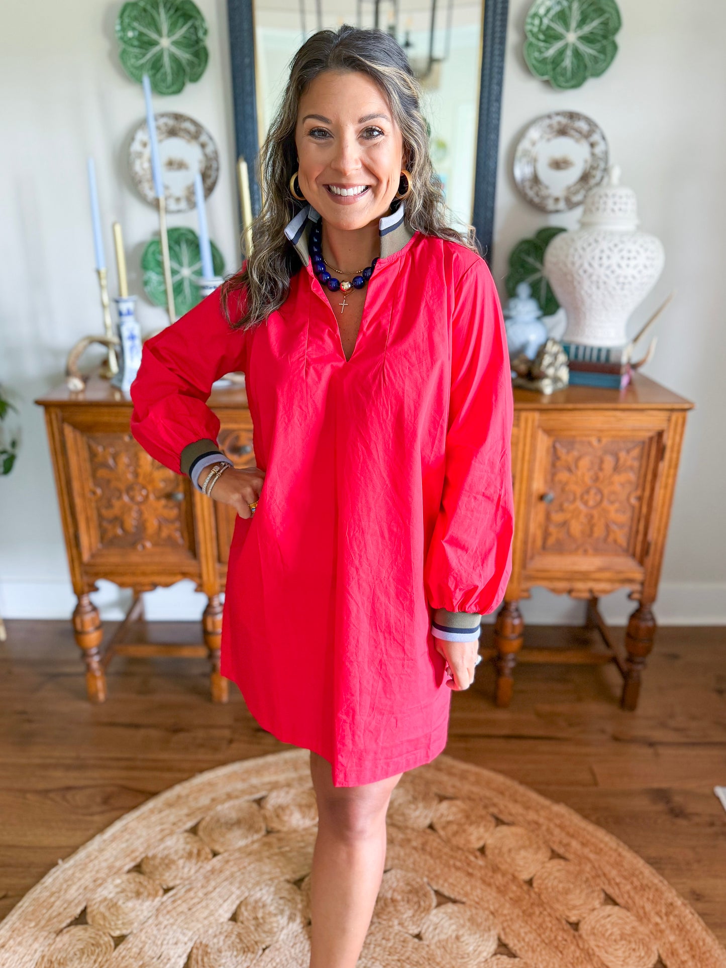 Caryn Lawn | Reese Dress in Red