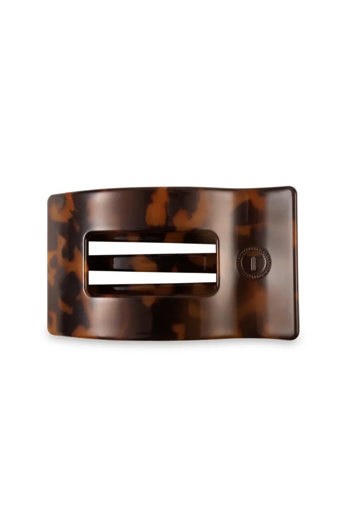 Teleties Flat Rectangle Hair Clip | Medium | Tortoise