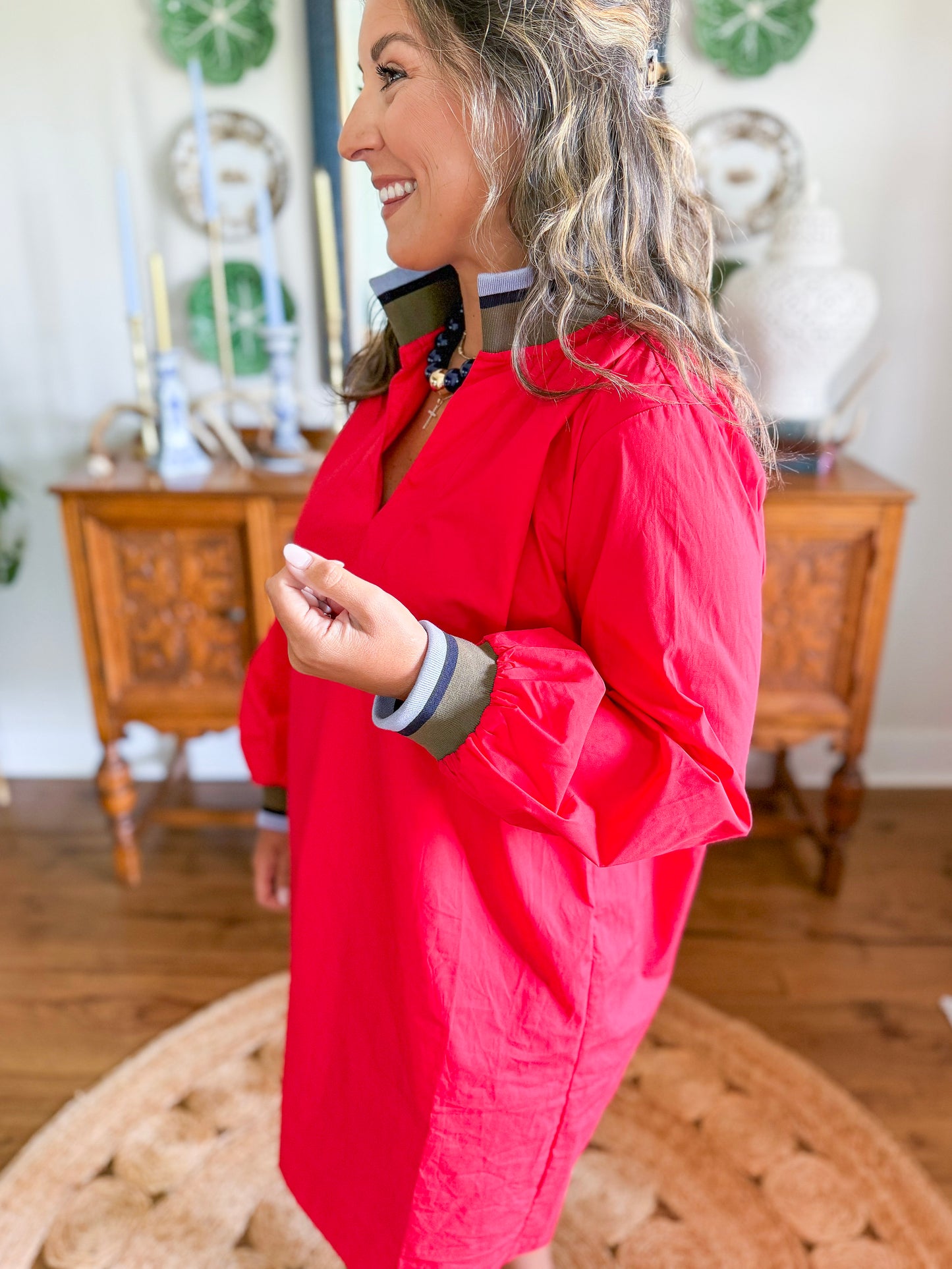Caryn Lawn | Reese Dress in Red