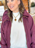 The Westwood Suede Zip Jacket in Merlot
