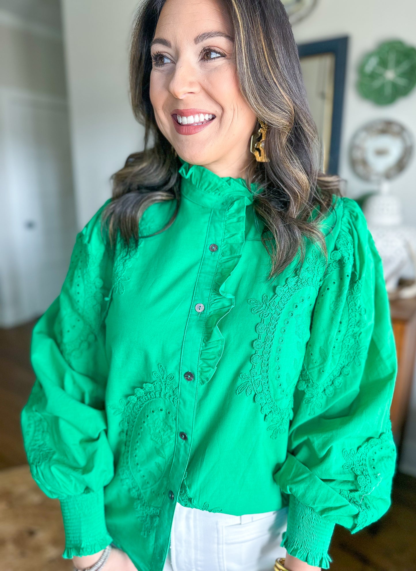 The Presley Top in Green