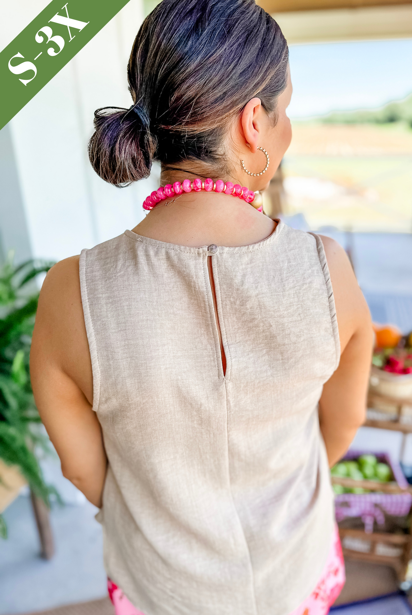 Love Your Neighbor Sleeveless Top in Toast