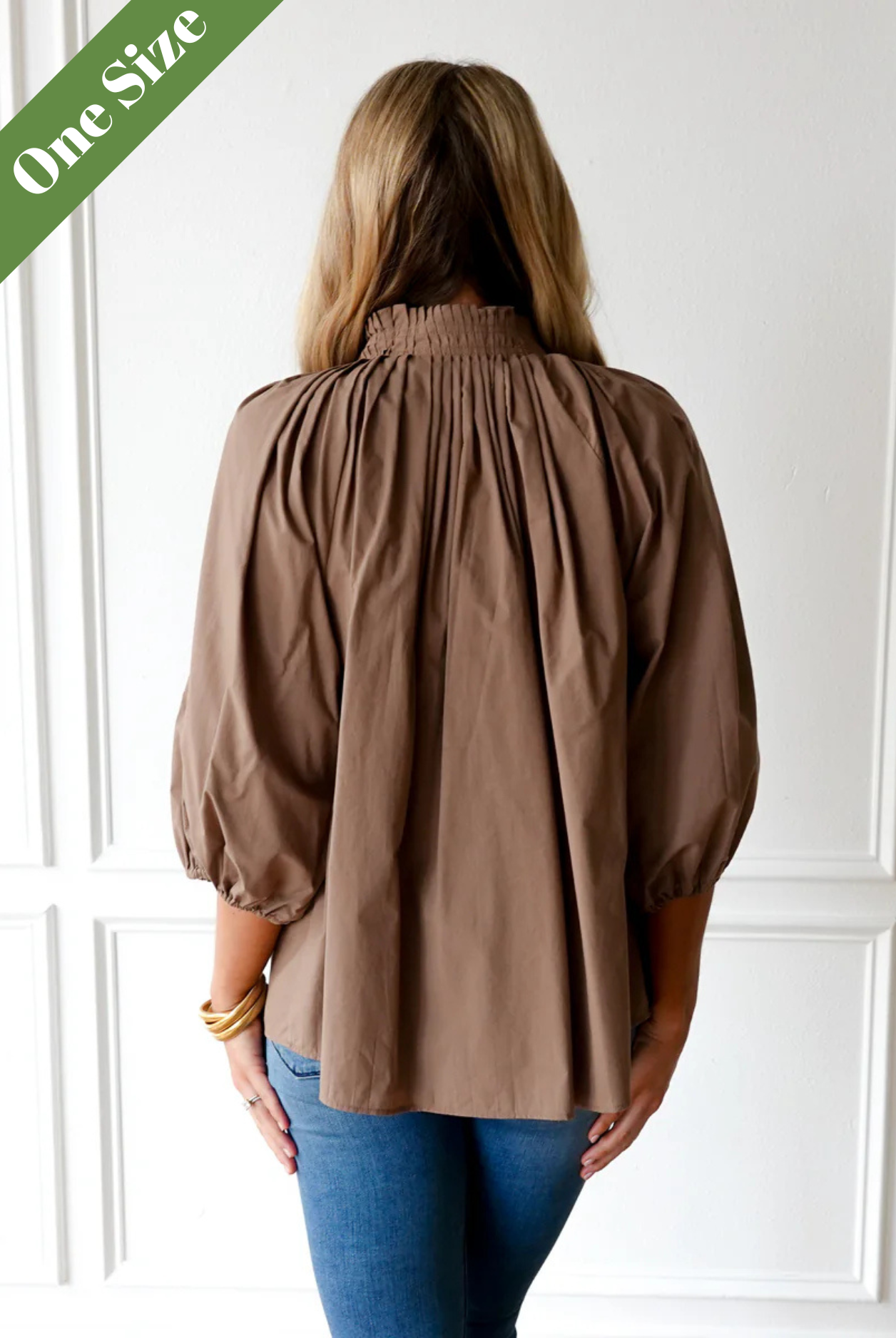 Caryn Lawn Camille Top Taupe and Neon