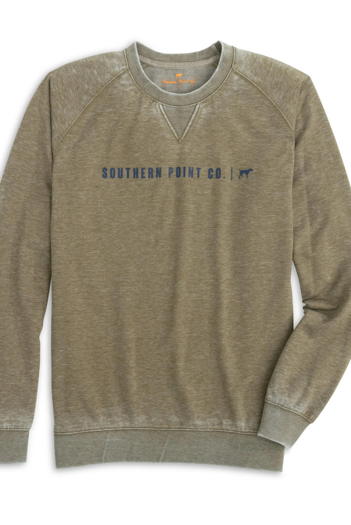 Southern Point Youth Campside Sweatshirt in Pine
