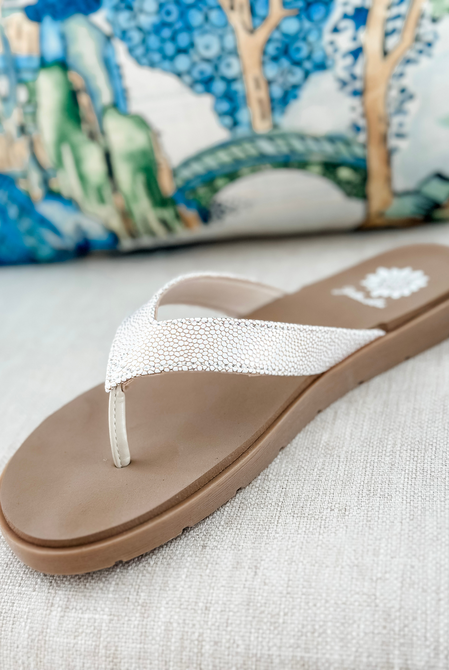 Yellowbox Fanzie Flip Flop Sandal in Ivory