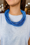 Lilly Slub Rope Necklace in Cobalt