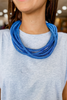 Lilly Slub Rope Necklace in Cobalt