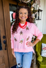 Gingerbread Men Sweatshirt in Pink