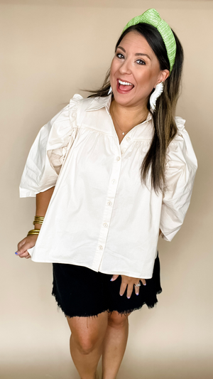 Karlie Paris Solid Poplin Top
