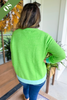 Caryn Lawn Frankie Sweater Cardigan in Lime