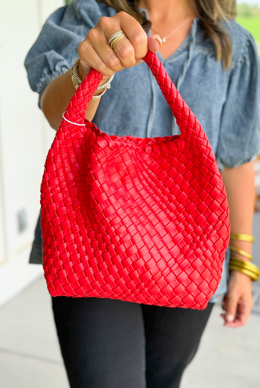 Blythe Mini Hobo Bag in Red