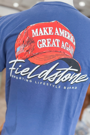 Fieldstone Snapback Tee in Navy