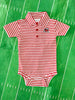 Georgia Bulldog Stripe Polo Creeper