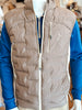 Plantation 59 | Block Puffer Vest in Taupe