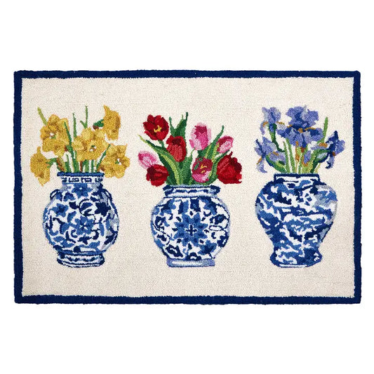 Chinoiserie Flowers Hook Rug