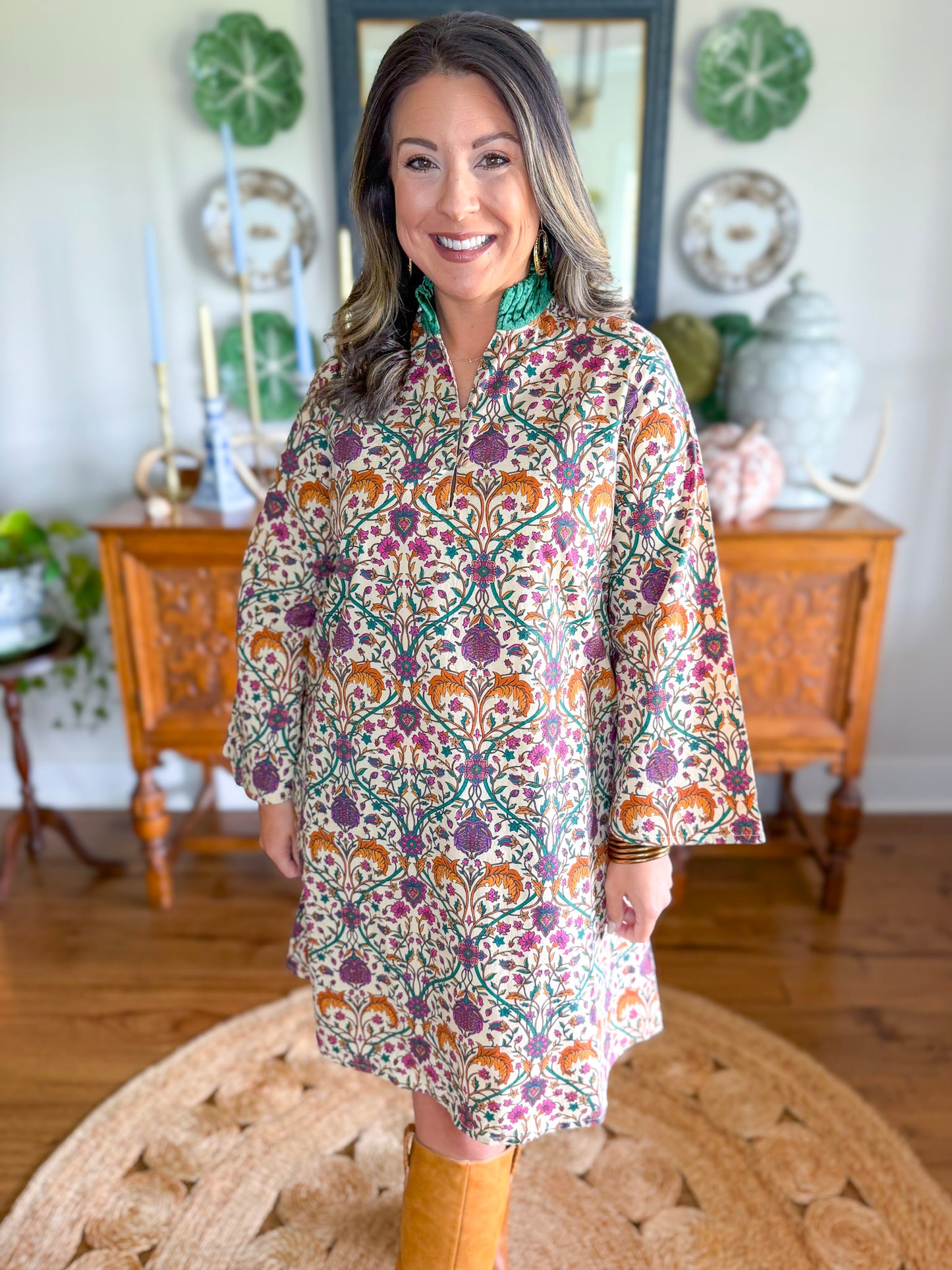 Heart of Grace | Eloise Mini Caftan in Heatherwood Linen