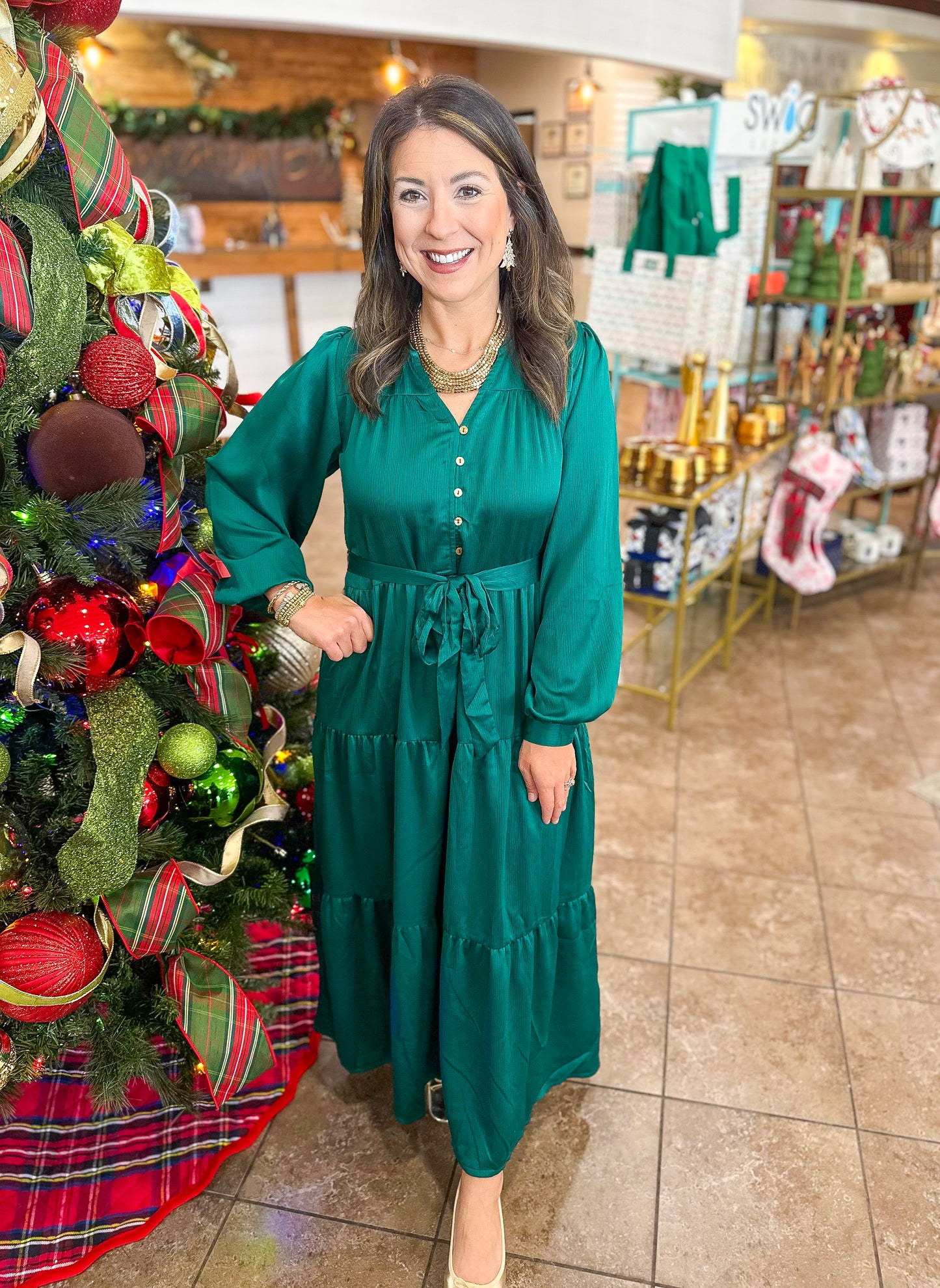 Mary Square Gracelyn Dress in Aventurine