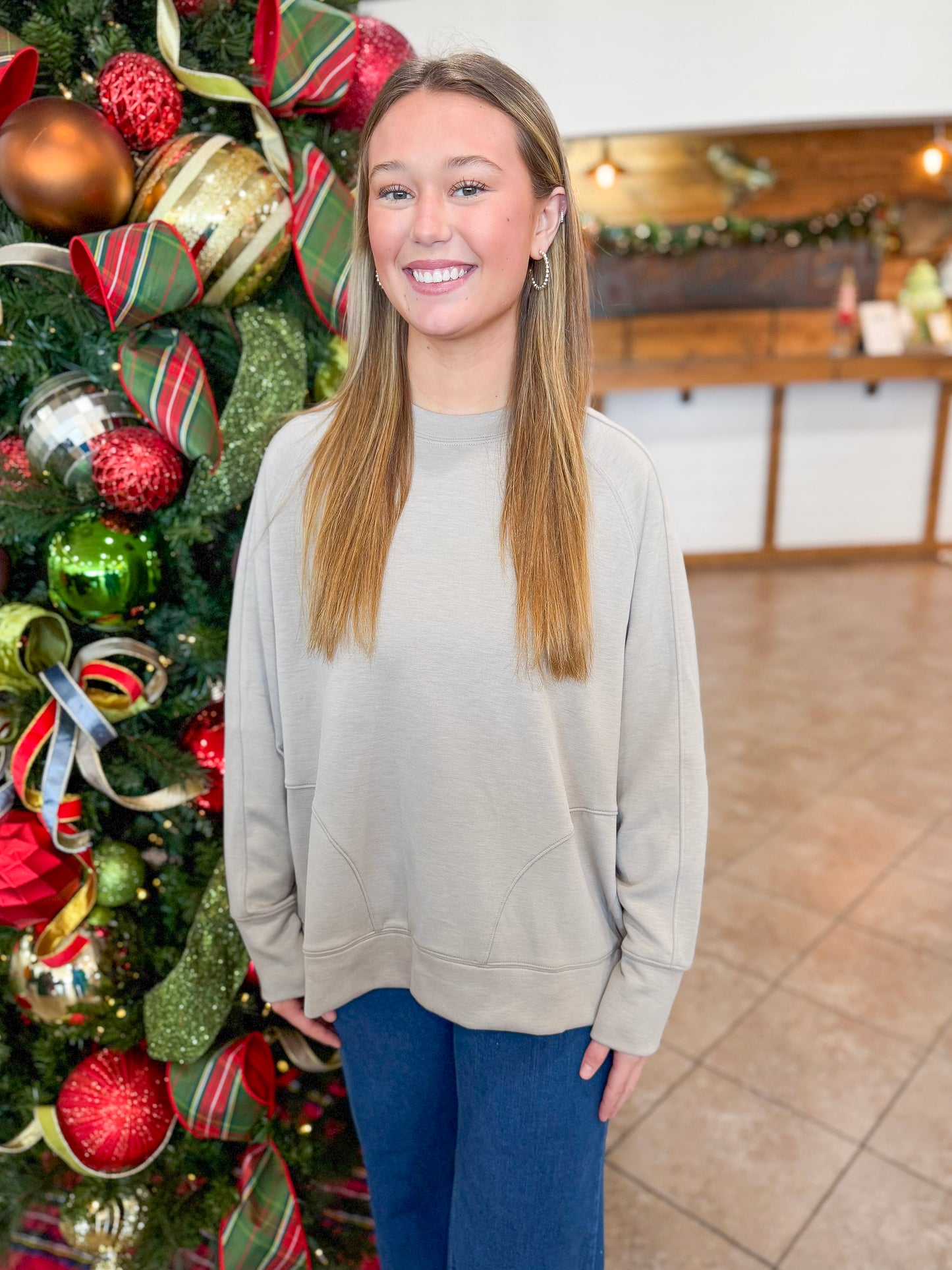 The Sloane Scuba Pullover in Ash Mocha