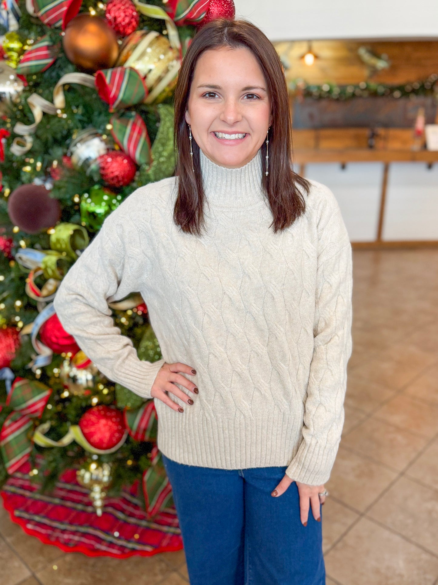 Cozy Comfort Sweater in Khaki