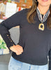 Classic Comfort Sweater Top in Black