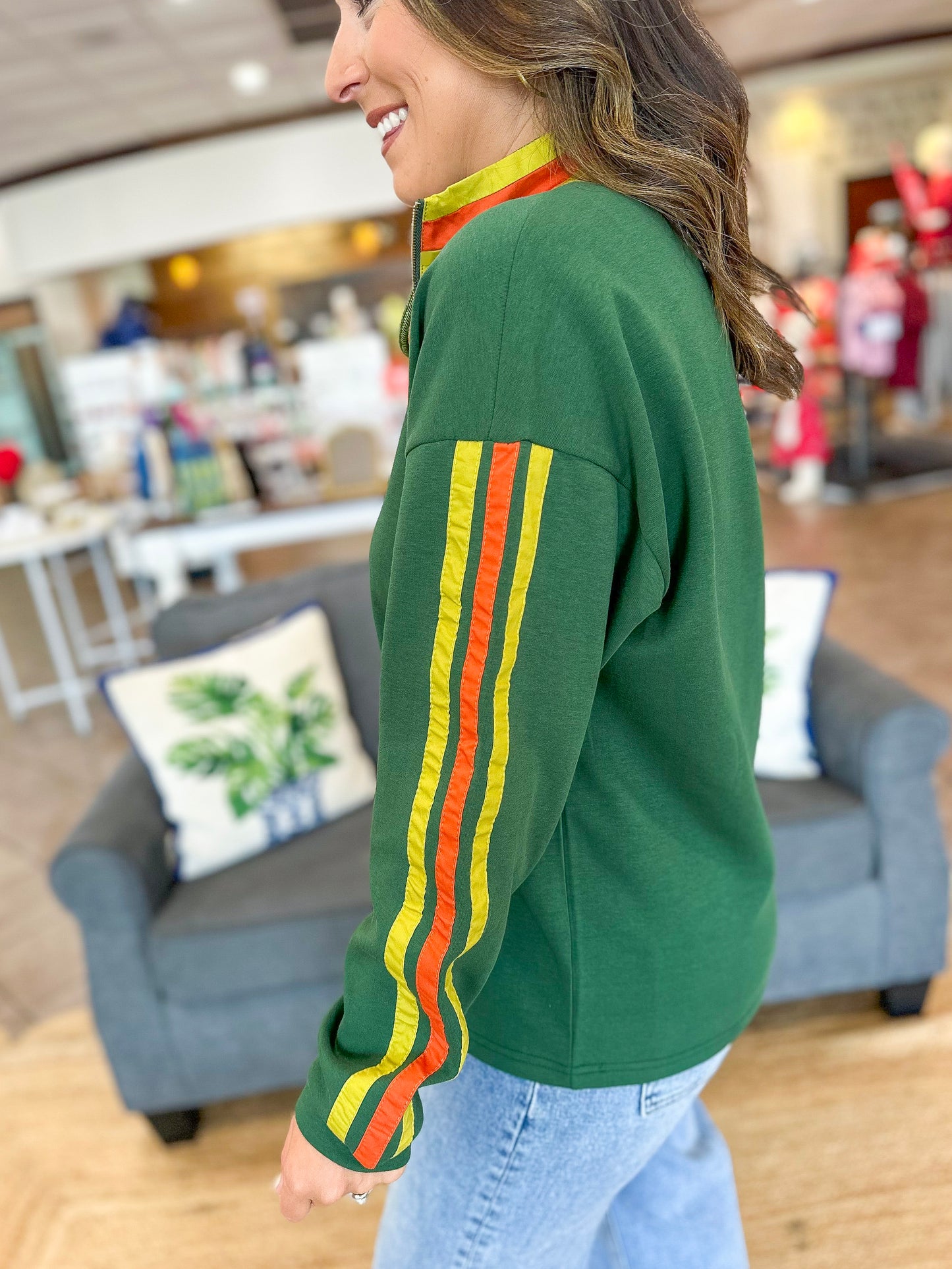 Neutral Seasons Pullover Top in Green