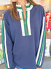 Neutral Seasons Pullover Top in Navy