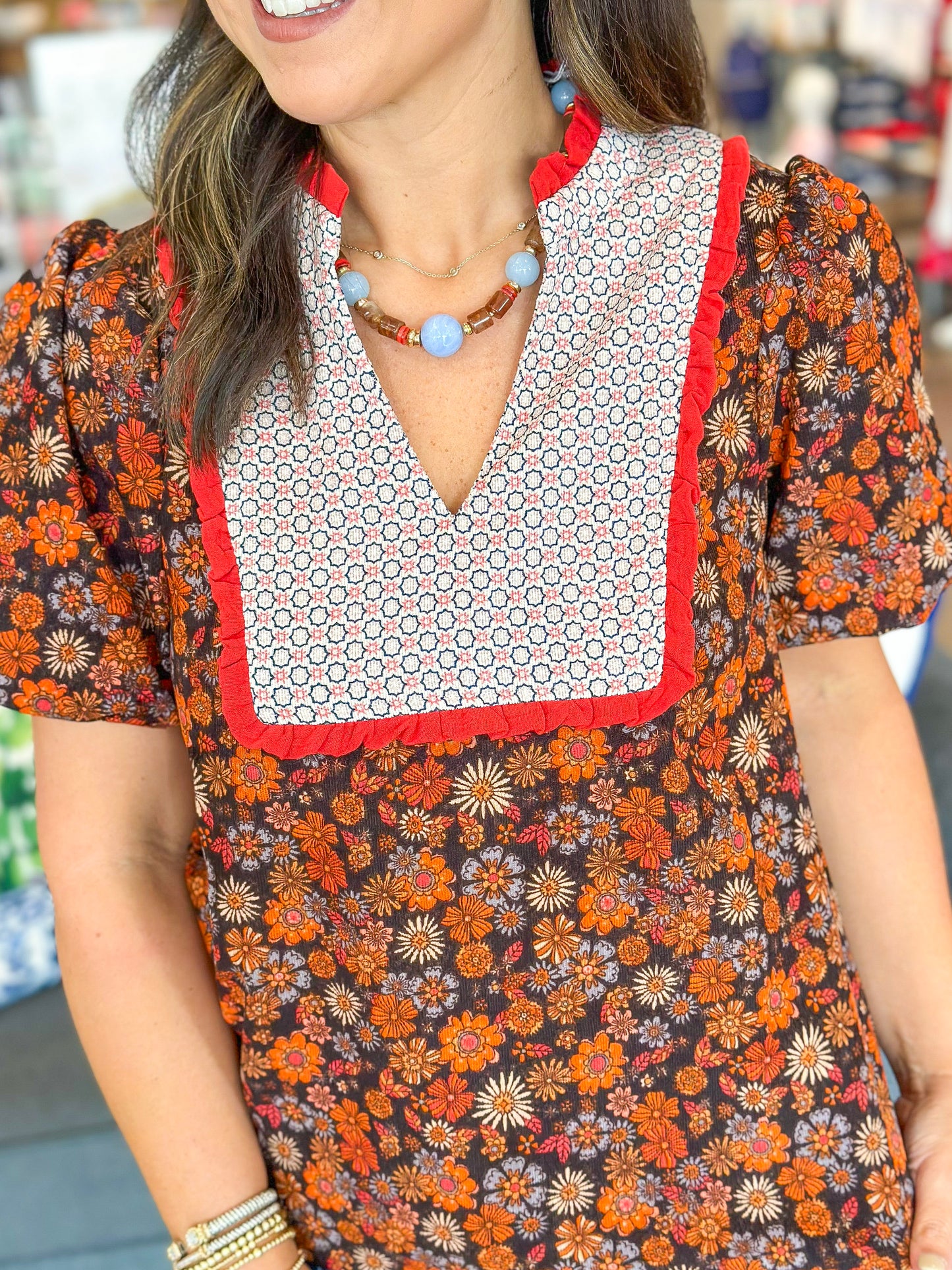Spice Bloom Floral Top
