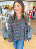 Rosewood Blooms Top in Navy