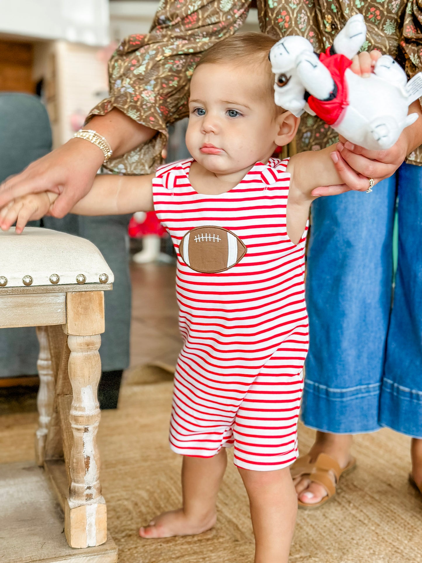 Saltwater Boys Jack Shortall in Red Stripe/Football