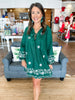 Harvest Petals Mini Dress in Green