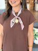 Crisp and Cozy T-shirt Dress in Brown