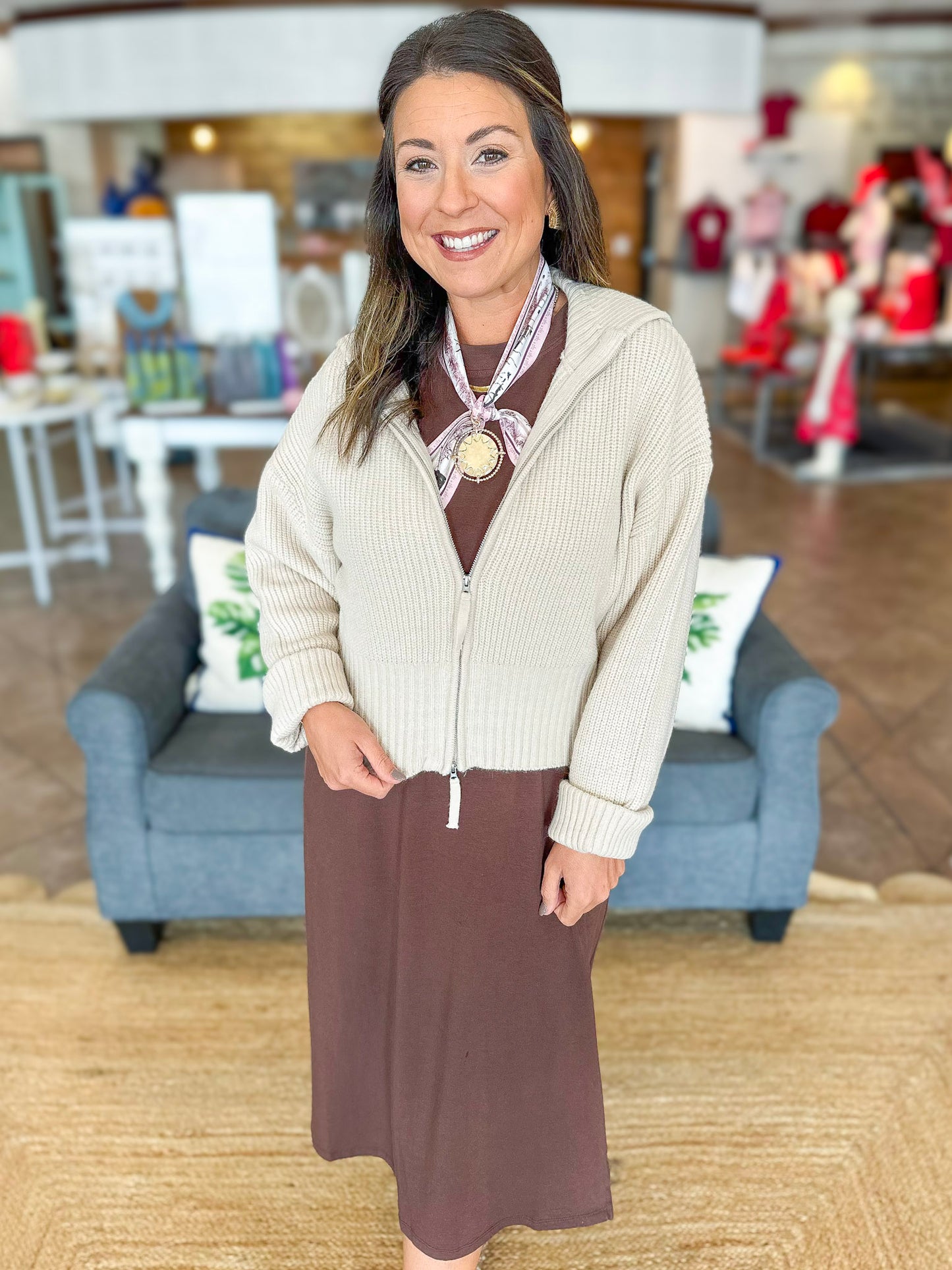 Cozy Layers Zip-Up Cardigan