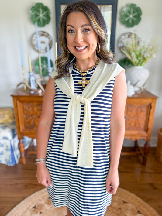 The Harbor Stripe Shift Dress