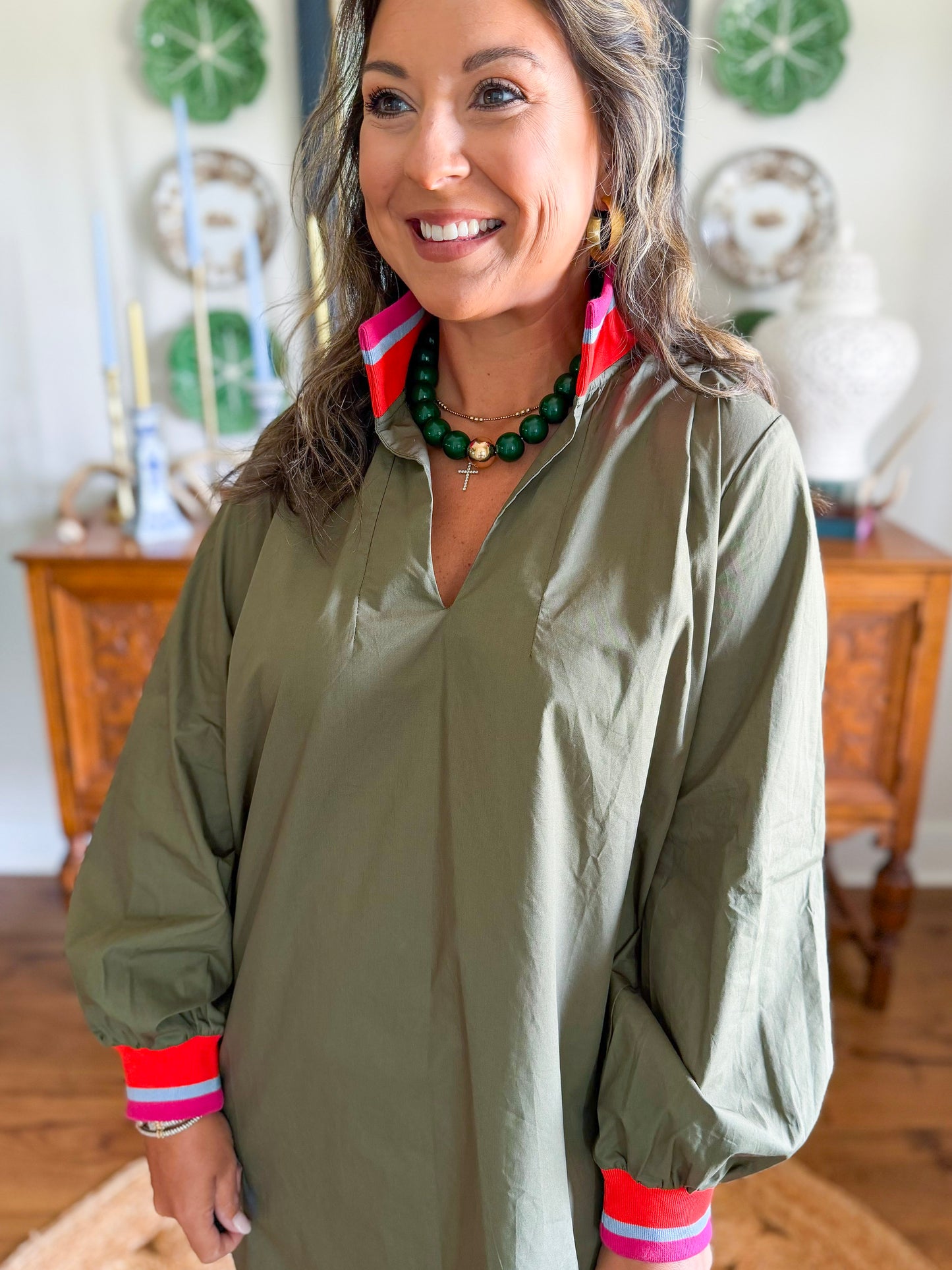 Caryn Lawn | Reese Dress in Olive