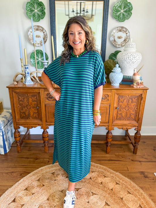 The Evergreen Stripe Dress