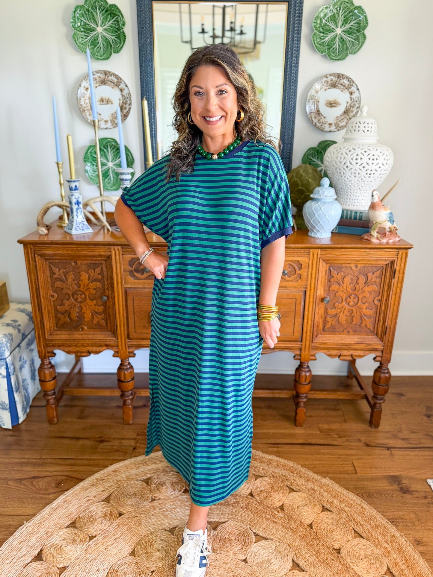 The Evergreen Stripe Dress