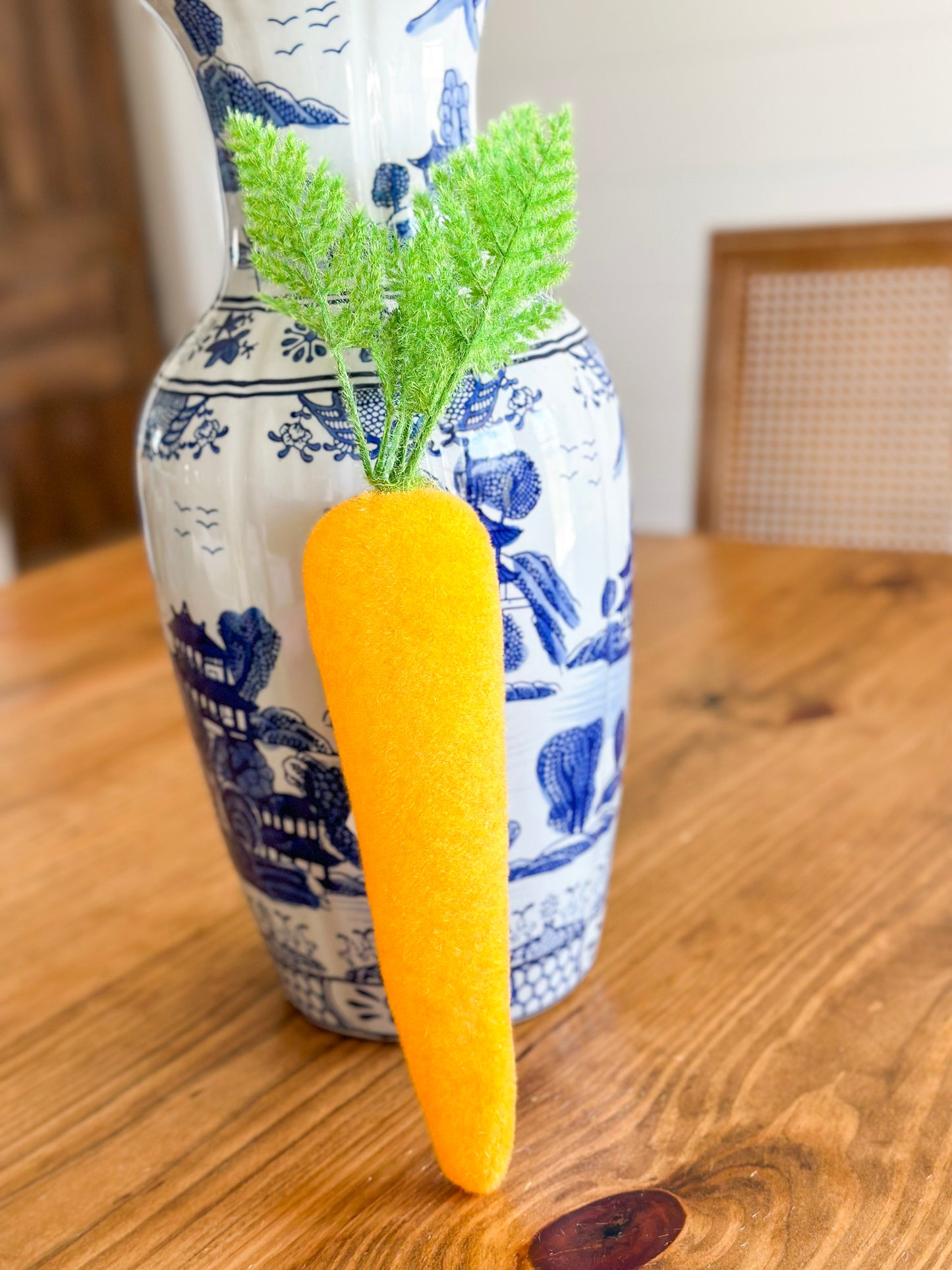 Large Flocked Colored Carrot