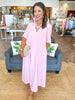 Adrienne Audrey Midi Dress in Pink