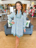 Victoria Dunn Jase Dress in Seafoam Trellis