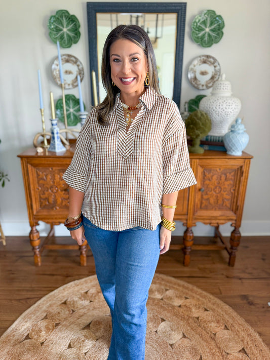 The Bramble Top in Brown