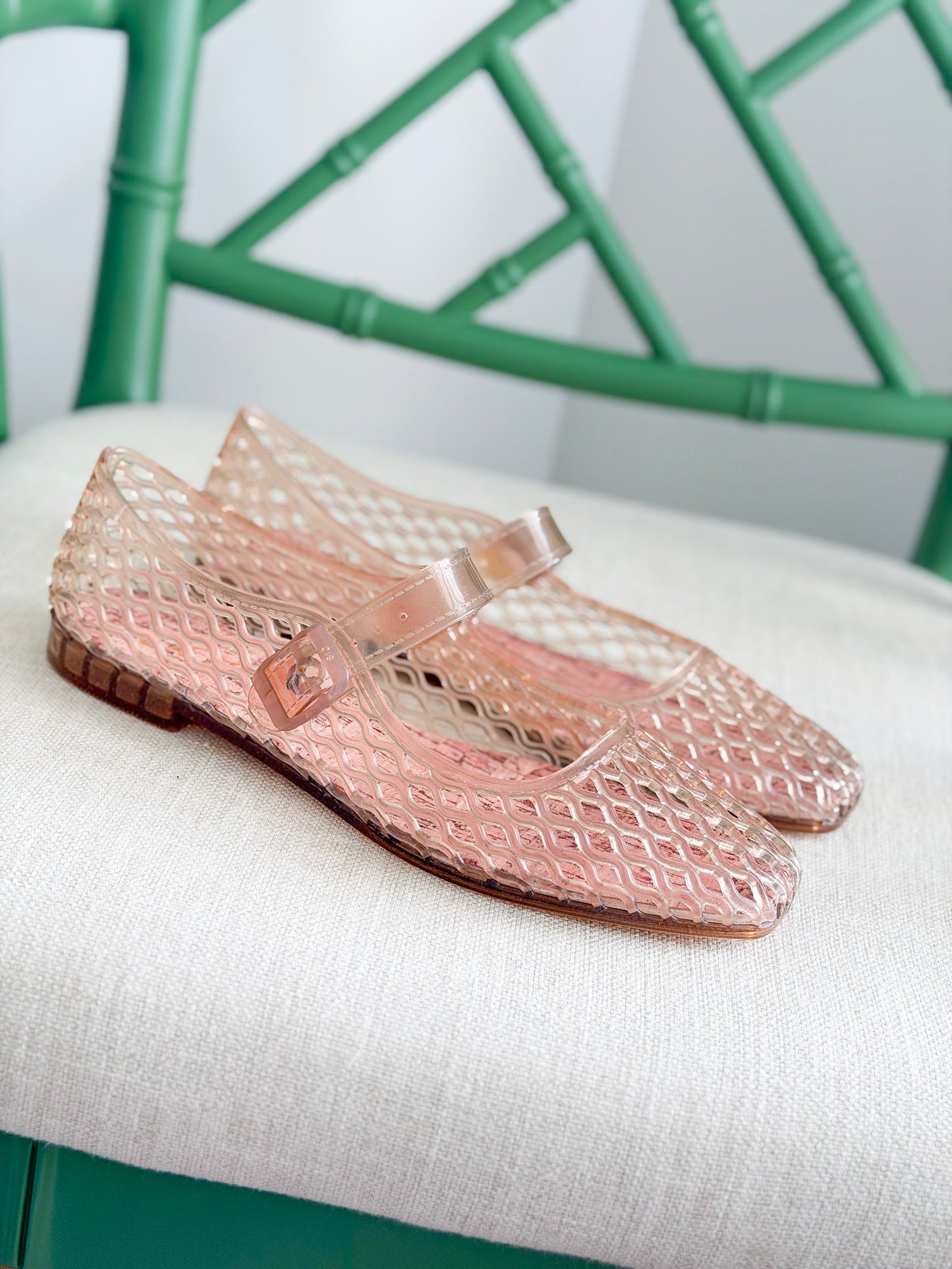 Lisa Mary Jane Jelly Flat in Camel