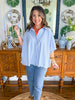 The Easy Escape Stripe Top in Blue