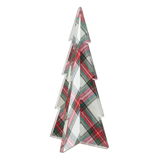 White Tartan Acrylic Tree