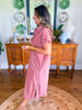 Rosé Stripe Midi Dress