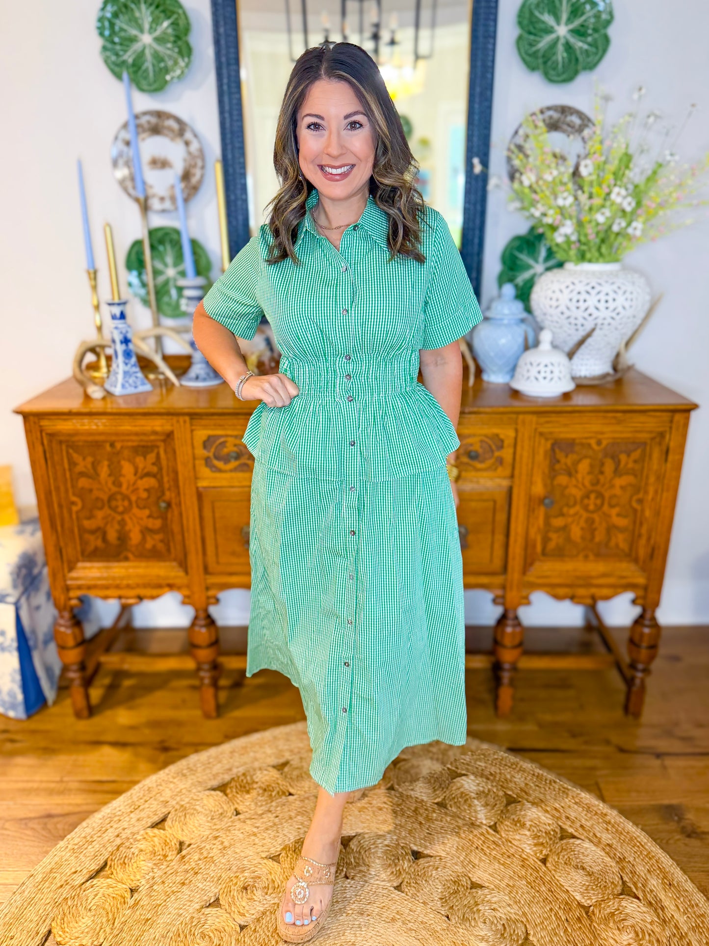 Sweet Magnolia Gingham Dress