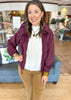 The Westwood Suede Zip Jacket in Merlot